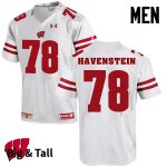 Men's Wisconsin Badgers NCAA #78 Robert Havenstein White Authentic Under Armour Big & Tall Stitched College Football Jersey ZS31R52QP